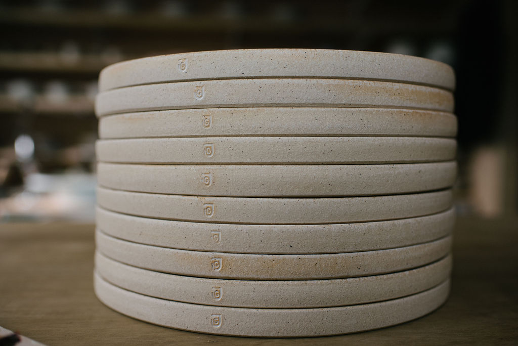 Stack of dinner plates