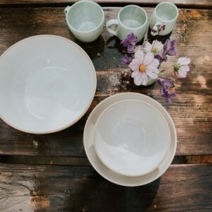 medium bowl - glossy white